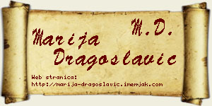 Marija Dragoslavić vizit kartica